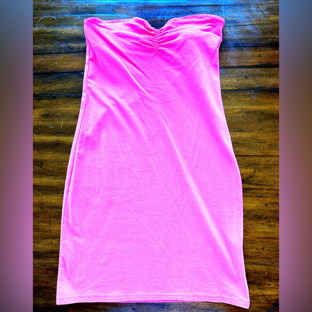 H&M short fuchsia tube cotton dress